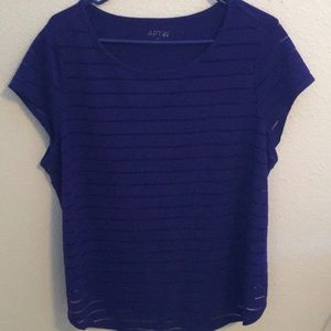 Cobalt blue striped blouse